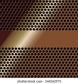Metallic mesh texture vector background with reflections