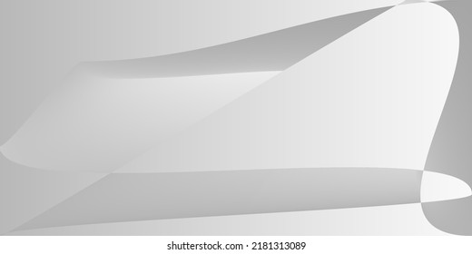 Metallic Modern Minimal Alluminium Illustration. Monochromatic Shape Layers Digital Office Background. Technology Gray Smooth Futuristic Smooth Surface. Grey Fluid Dynamic Silver Gradient Mesh.