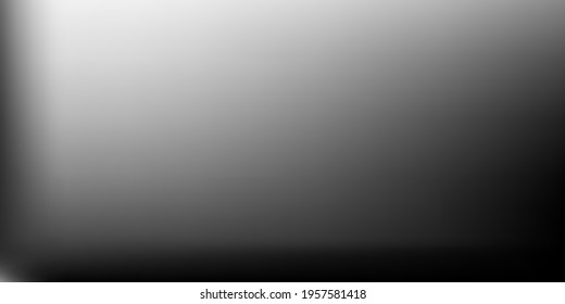 Metallic Monochromatic Horizontal Gradient Mesh. Vibrant Horizontal Gradient Mesh. Natural Blurred Texture Illustration. Black and White  Silver Blurred Background. Grey Gray Smooth Surface Backdrop.