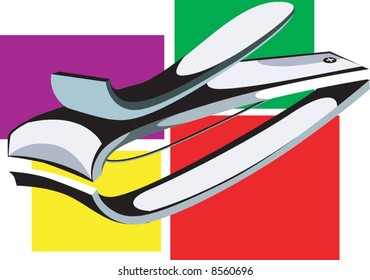  a metallic nail cutter 	