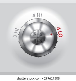 Metallic off road differential control panel design