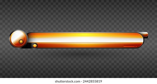 Metallic Orange Colored Lower Third Banner for Video Screen Broadcast Presentation Titles