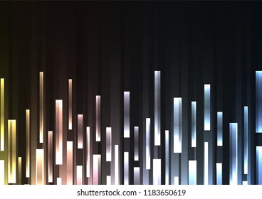 metallic overlap pixel speed in dark background, geometric layer motion backdrop, simple technology template, vector illustration