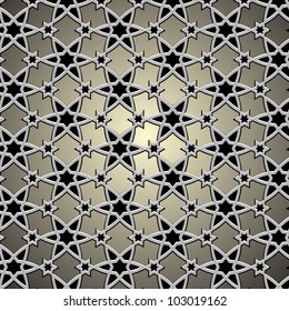 Metallic pattern on islamic motif. Vector illustration