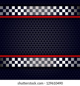 Metallic perforated sheet background for race, vector illustration template 10eps