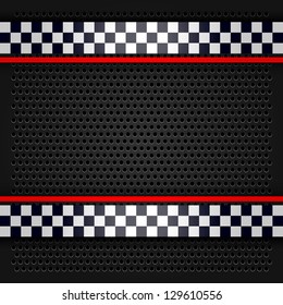 Metallic perforated sheet for race, vector illustration template 10eps