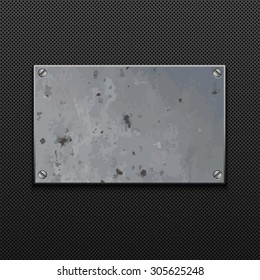metallic plaque for signage