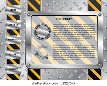 Metallic plate construction template
