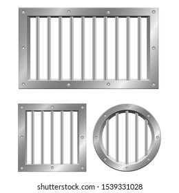 Metallic prison bars vector design illustration isolated on white background
