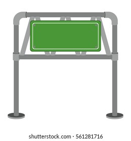 metallic rectangle road sign board