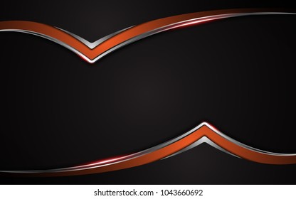 metallic red black frame layout design tech innovation concept background eps 10 vector
