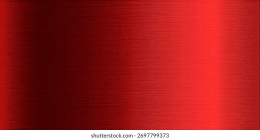 Rojo metálico con un gradiente. Un Anuncio con una textura de gradiente metálico. Ilustración vectorial.