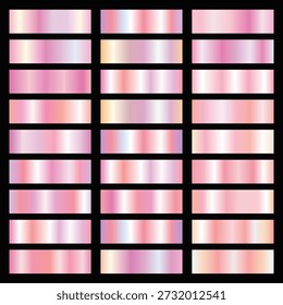 Metallic rose gold gradient collection | Vector rose gold foil texture | rose gold background set | Royalty free Rose gold gradient colour