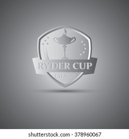 Metallic Ryder Cup Golf Tournament Logo