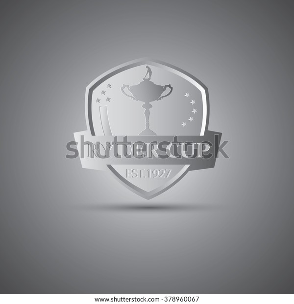 Metallic Ryder Cup Golf Tournament Logo Stock Vector (Royalty Free