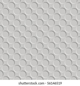 metallic shadowed circle pattern, abstract seamless texture; vector art illustration