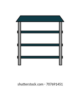 metallic shelf isolated