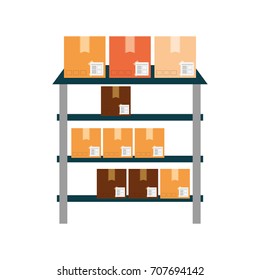 metallic shelf isolated