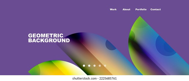 Metallic shiny fluid colors with geometric elements. Geometric abstract background for Wallpaper, Banner, Background, Card, Book Illustration, landing page