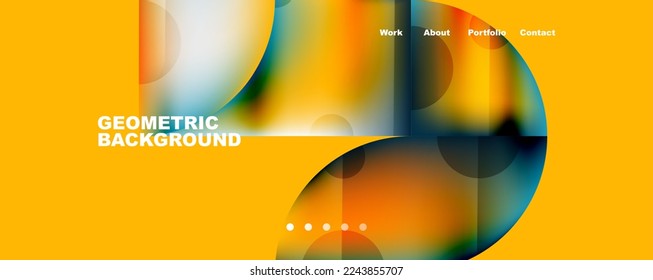 Metallic shiny fluid colors with geometric elements. Geometric abstract background for Wallpaper, Banner, Background, Card, Book Illustration, landing page