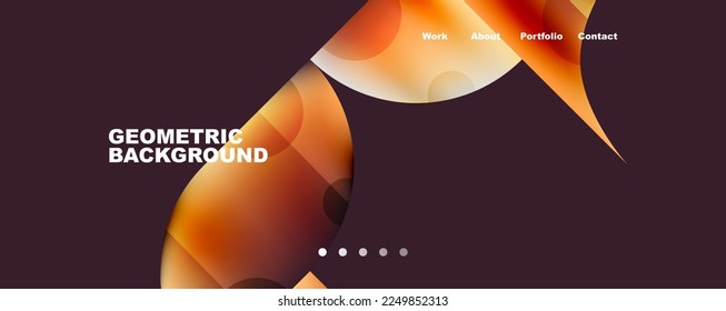 Metallic shiny fluid colors with geometric elements. Geometric abstract background for Wallpaper, Banner, Background, Card, Book Illustration, landing page