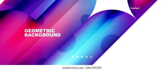 Metallic shiny fluid colors with geometric elements. Geometric abstract background for Wallpaper, Banner, Background, Card, Book Illustration, landing page