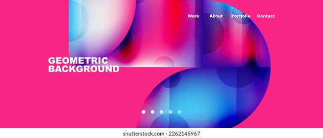 Metallic shiny fluid colors with geometric elements. Geometric abstract background for Wallpaper, Banner, Background, Card, Book Illustration, landing page