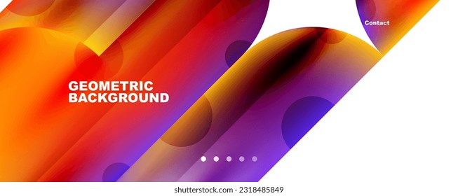 Metallic shiny fluid colors with geometric elements. Geometric abstract background for Wallpaper, Banner, Background, Card, Book Illustration, landing page