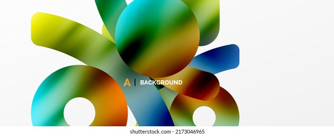 Metallic shiny geometric surfaces, round shapes and circles. Digital web futuristic template for wallpaper, banner, background, card, book Illustration, landing page