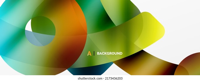 Metallic shiny geometric surfaces, round shapes and circles. Digital web futuristic template for wallpaper, banner, background, card, book Illustration, landing page