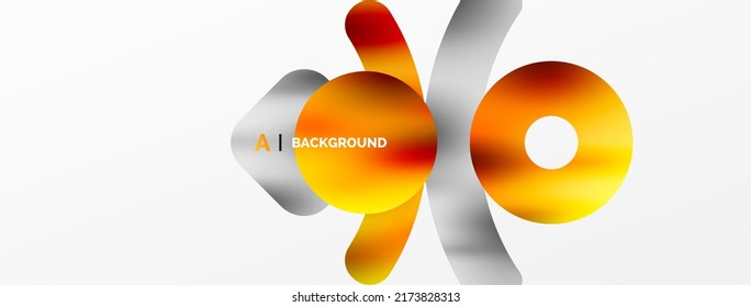 Metallische glänzende geometrische Oberflächen, runde Formen und Kreise. Digitale futuristische Vorlage für Tapeten, Banner, Hintergrund, Karte, Buchillustration, Landungsseite