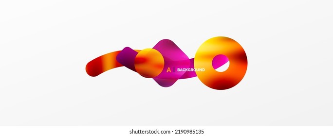 Metallic shiny geometric surfaces, round shapes and circles. Digital web futuristic template for wallpaper, banner, background, card, book Illustration, landing page