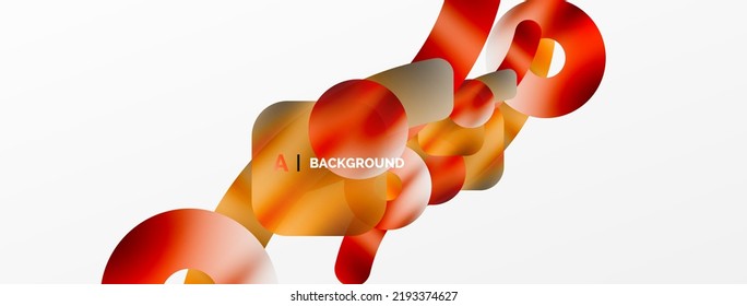 Metallic shiny geometric surfaces, round shapes and circles. Digital web futuristic template for wallpaper, banner, background, card, book Illustration, landing page