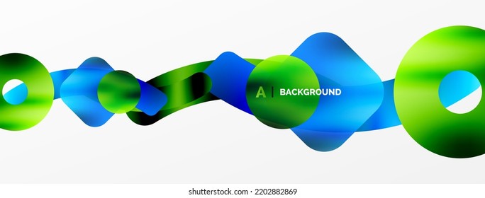 Metallische glänzende geometrische Oberflächen, runde Formen und Kreise. Digitale futuristische Vorlage für Tapeten, Banner, Hintergrund, Karte, Buchillustration, Landungsseite