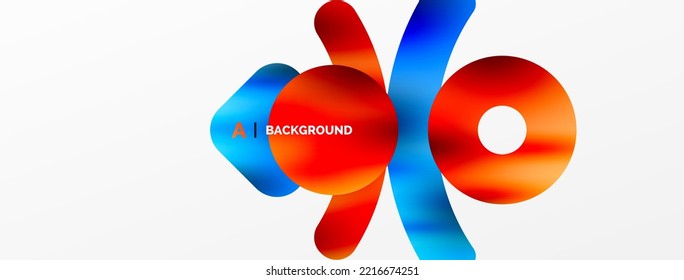 Metallic shiny geometric surfaces, round shapes and circles. Digital web futuristic template for wallpaper, banner, background, card, book Illustration, landing page