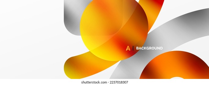 Metallische glänzende geometrische Oberflächen, runde Formen und Kreise. Digitale futuristische Vorlage für Tapeten, Banner, Hintergrund, Karte, Buchillustration, Landungsseite