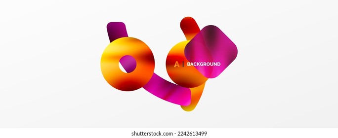 Metallic shiny geometric surfaces, round shapes and circles. Digital web futuristic template for wallpaper, banner, background, card, book Illustration, landing page