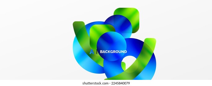 Metallic shiny geometric surfaces, round shapes and circles. Digital web futuristic template for wallpaper, banner, background, card, book Illustration, landing page