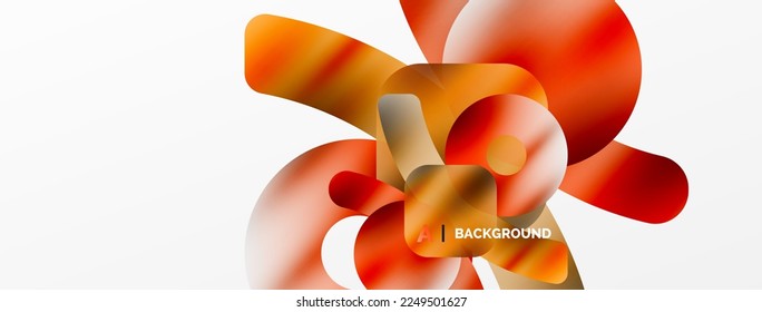 Metallic shiny geometric surfaces, round shapes and circles. Digital web futuristic template for wallpaper, banner, background, card, book Illustration, landing page