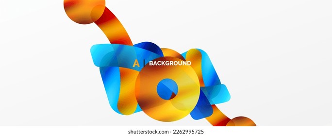Metallic shiny geometric surfaces, round shapes and circles. Digital web futuristic template for wallpaper, banner, background, card, book Illustration, landing page