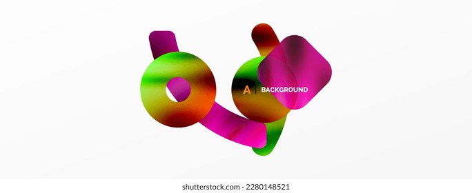 Metallic shiny geometric surfaces, round shapes and circles. Digital web futuristic template for wallpaper, banner, background, card, book Illustration, landing page
