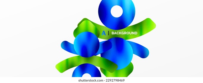 Metallic shiny geometric surfaces, round shapes and circles. Digital web futuristic template for wallpaper, banner, background, card, book Illustration, landing page