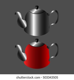 
metallic shiny kettle