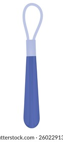 Metallic shoe horn helper. vector