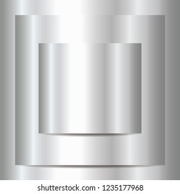 Metallic silver background. Vector, Illustration, EPS10.