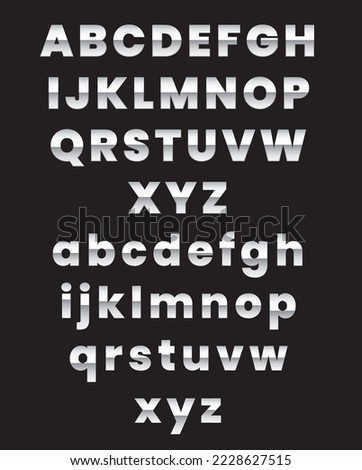 Metallic Silver Font Design and Sliver Font Design