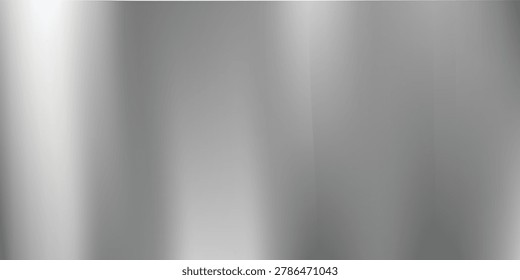Metallic silver texture background illustration featuring glossy chrome gradient surface effect for modern graphic branding and digital design projects