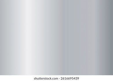 Metallic silver vector background. Glossy mirror surface. Gray aluminum texture.