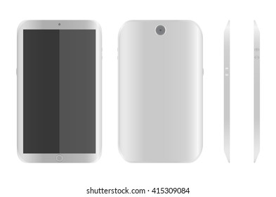 Metallic smartphone. Vector illustration.