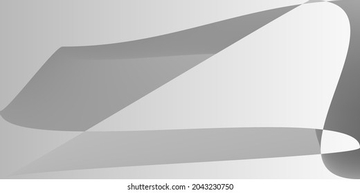 Metallic Smooth Futuristic Modern Trendy Background. Dynamic Fluid Layers Alluminium Illustration. Shape Grey Minimal Gray Gradient Mesh. Monochromatic Silver Digital Technology Smooth Surface.